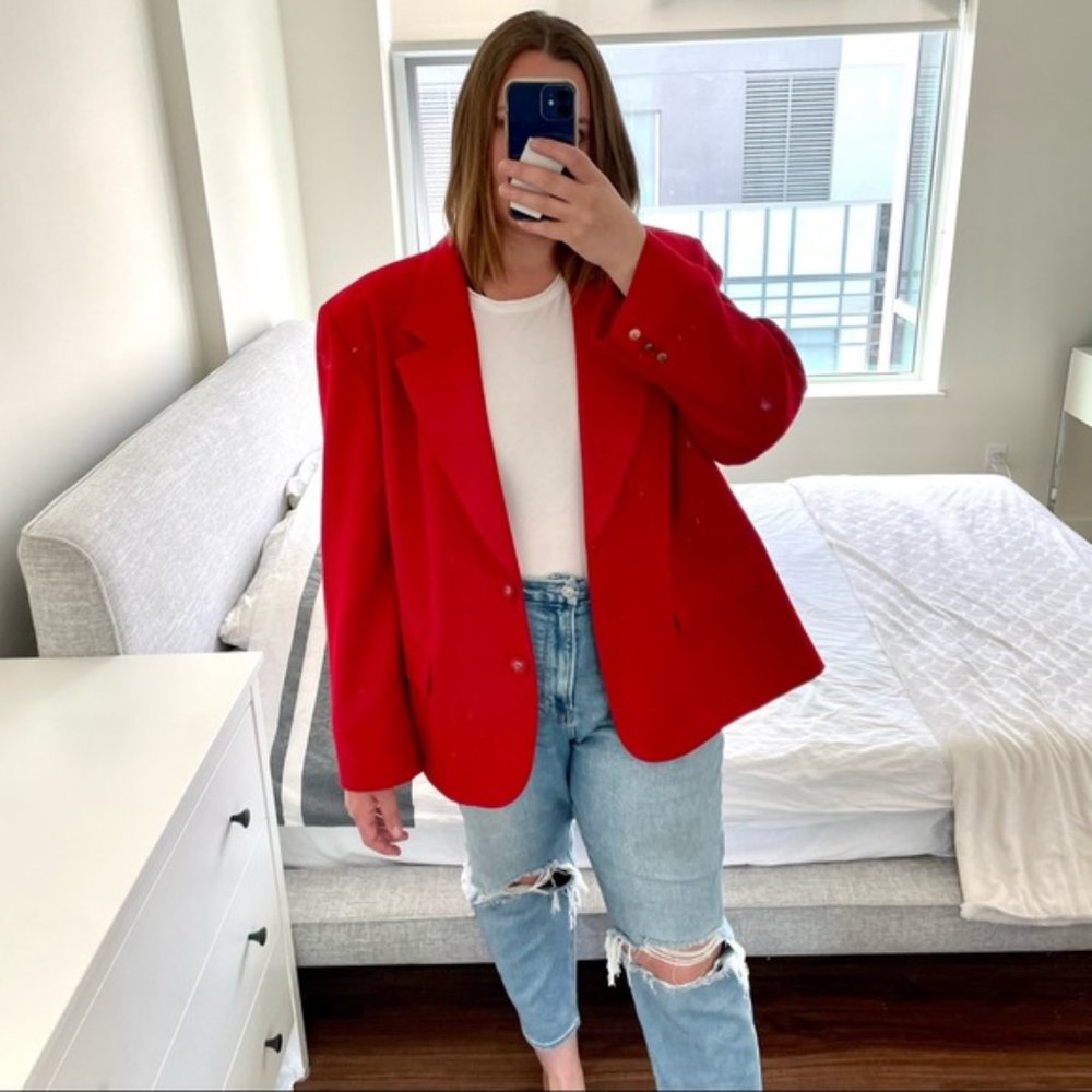 Pendleton Red Blazer - Picture 3 of 11